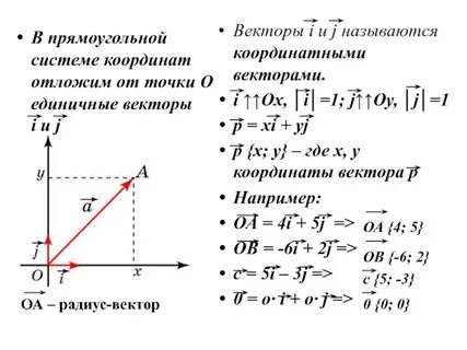 Координатный вектор i