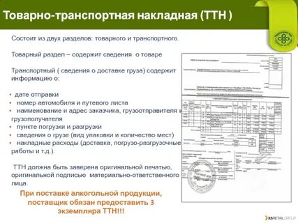 Обязательные сопроводительные документы