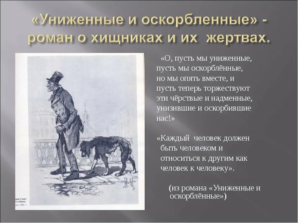 Характеристика униженных и оскорбленных