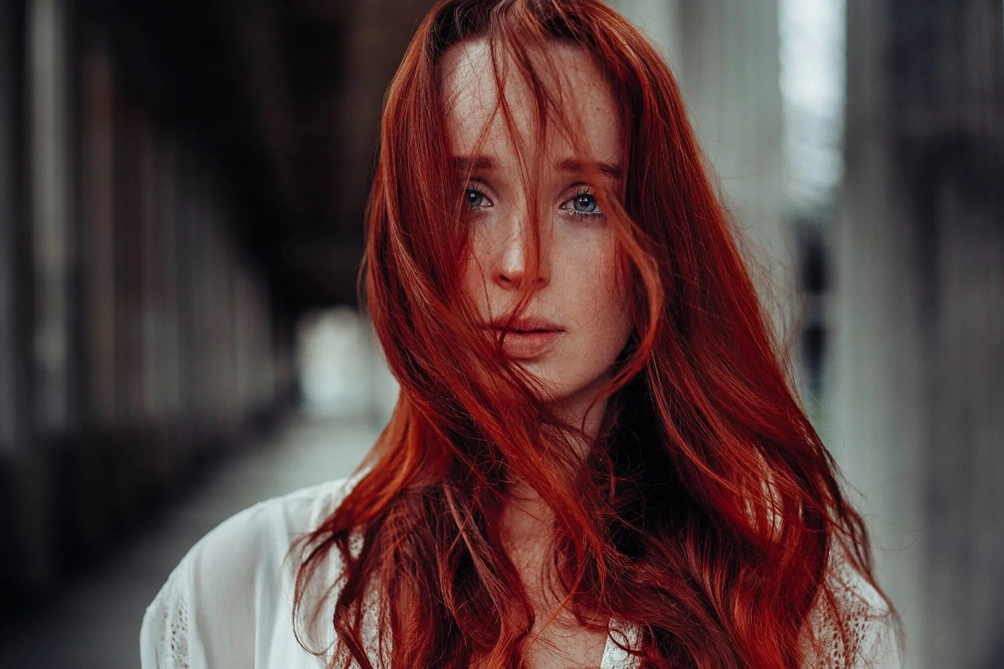 Скарлет Тейлор с красными волосами. Red hair woman