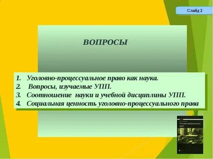 Процессуальное право проблемы