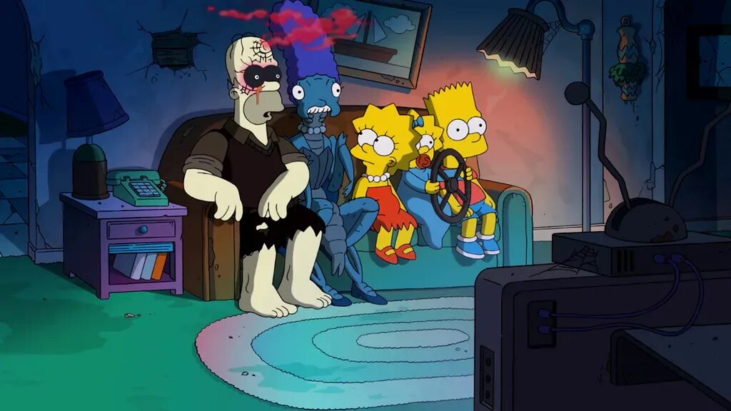 Treehouse of horror. Simpsons treehouse of horror. симпсоны хэллоуинские выпуски 2025. симпсоны хэллоуин. симпсоны страшилки.