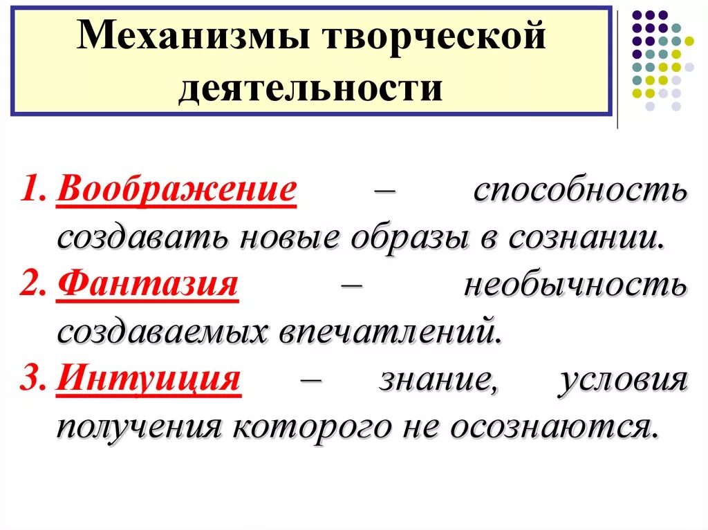 Интуиция познания. Механизмы творческой деятельности. Структура творческой деятельности. Механизмы творческой деятельности Обществознание. Творчество механизм творческого процесса.