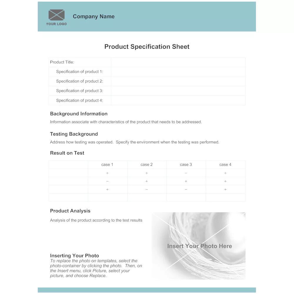 Product data Sheet. Production Specification. Specification Sheet. Product specification