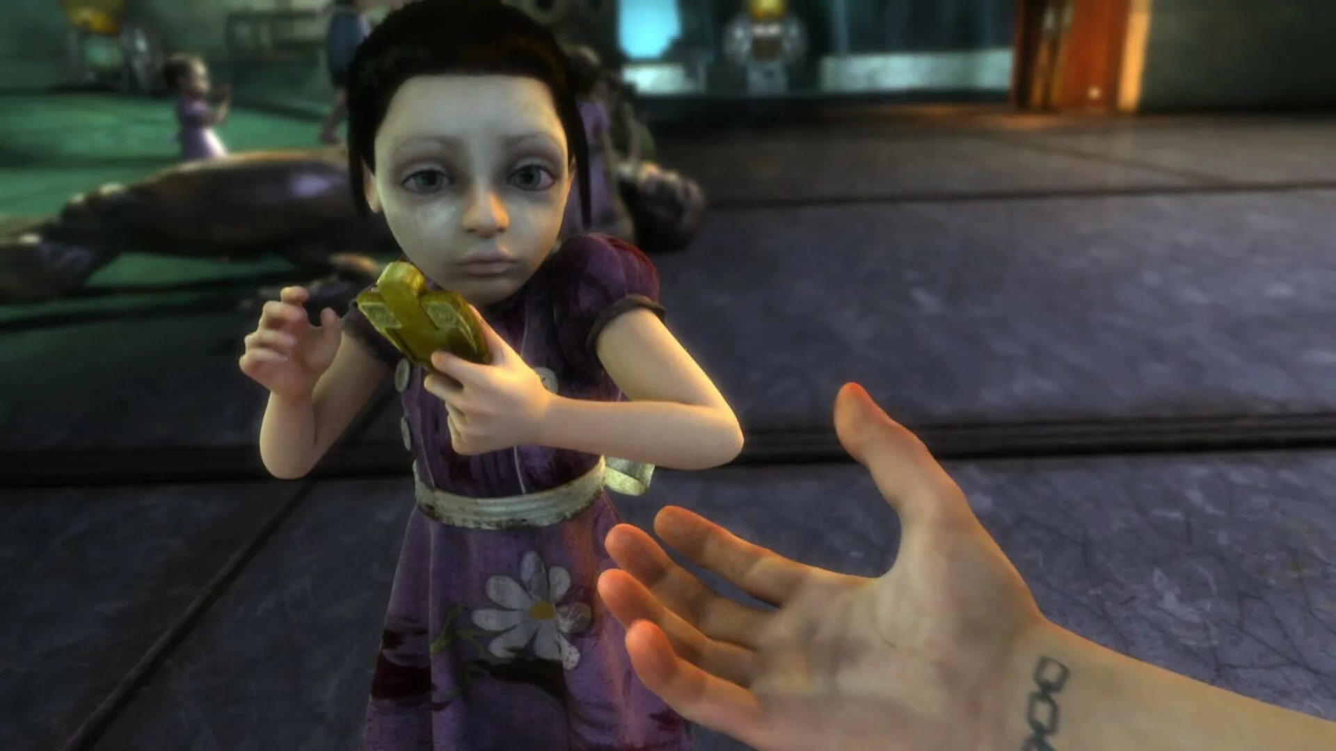 Little sister game. Биошок 1 финал. Bioshock Remastered сестрички. Bioshock 2 Remastered сестрички. Биошок 1 маленькие сестрички.