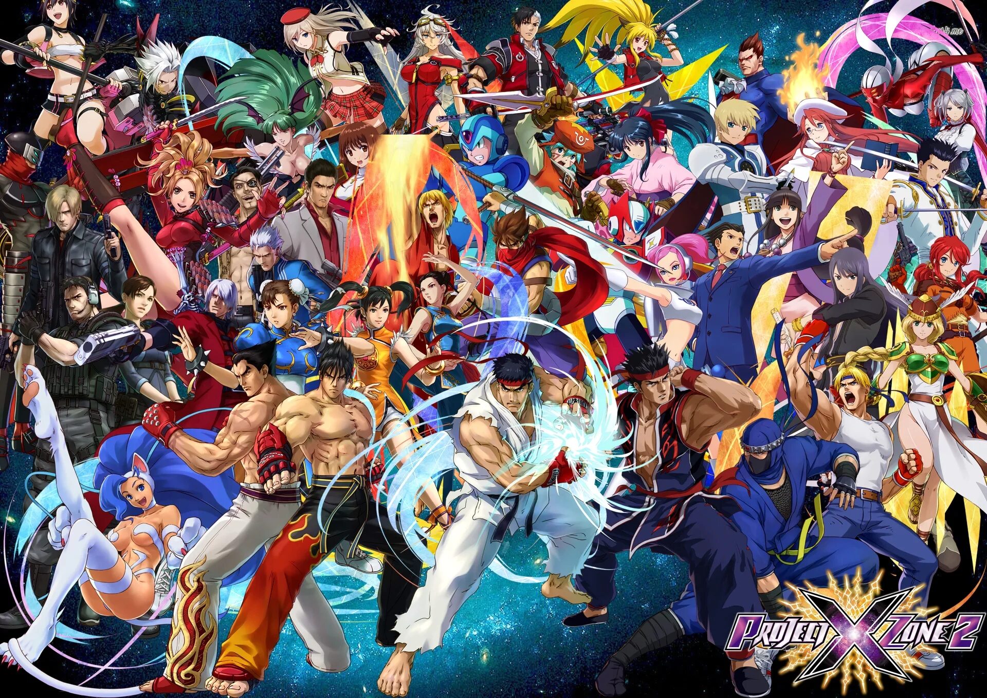 Namco x Capcom. Sega Capcom. Project x Zone 2. Capcom персонажи.