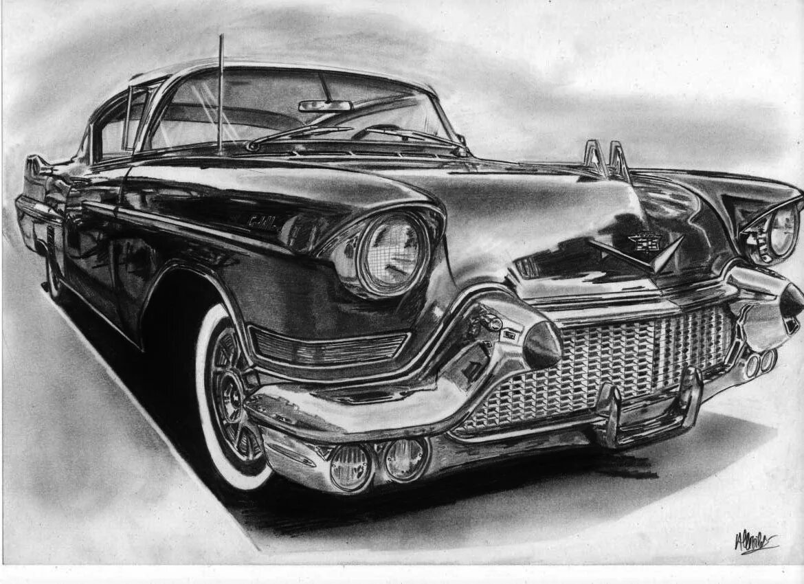 Рисунок автомобиля графика. Cadillac Eldorado 1959 рисунок. Кадиллак Эльдорадо лоурайдер. Автомобиль рисунок. Эскиз авто.