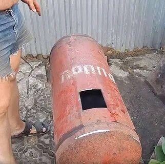 Коптильня из газового баллона