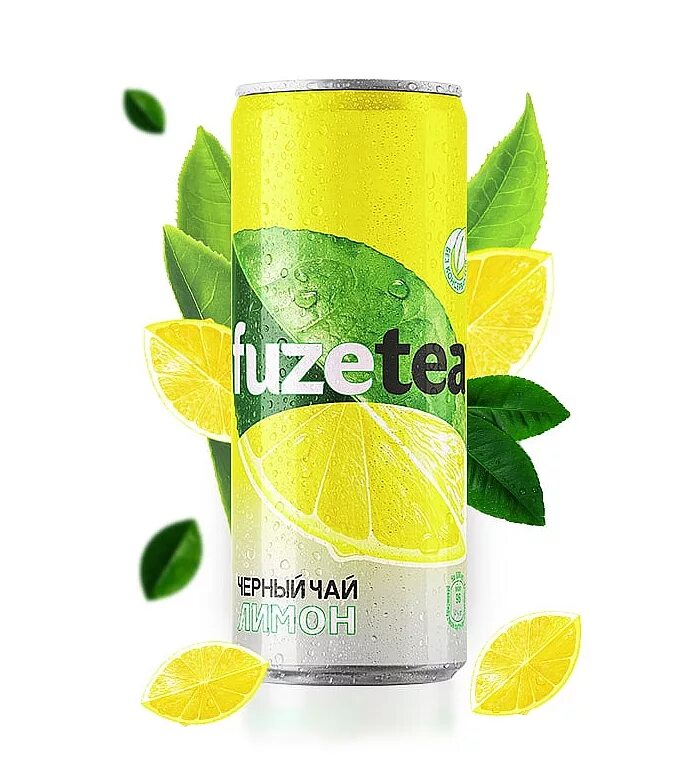 Купить чай лимон. Fuze Tea в банке 0,33. Чай холодный Fuze. Fuze Tea чёрный чай лимон. Холодный чай fuse Tea.