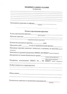 Рекомендация по итогам практики