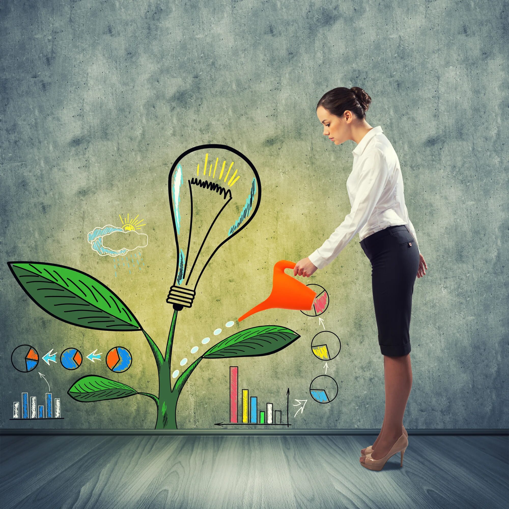 Креативность. Креативные идеи. Лампочка идея. Украшения для рабочего стола для мальчиков. Люди и графики.