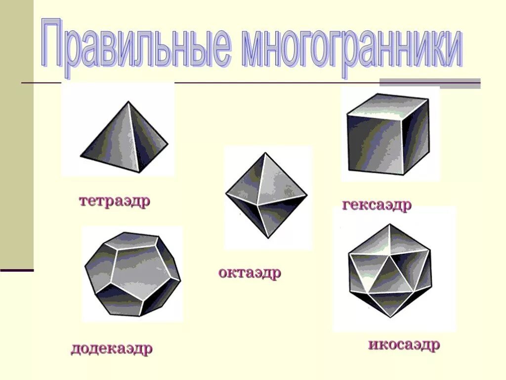 Многогранник гексаэдр. Тетраэдр октаэдр икосаэдр додекаэдр гексаэдр. Правильные многогранники гексаэдр. Многогранники октаэдр додекаэдр.