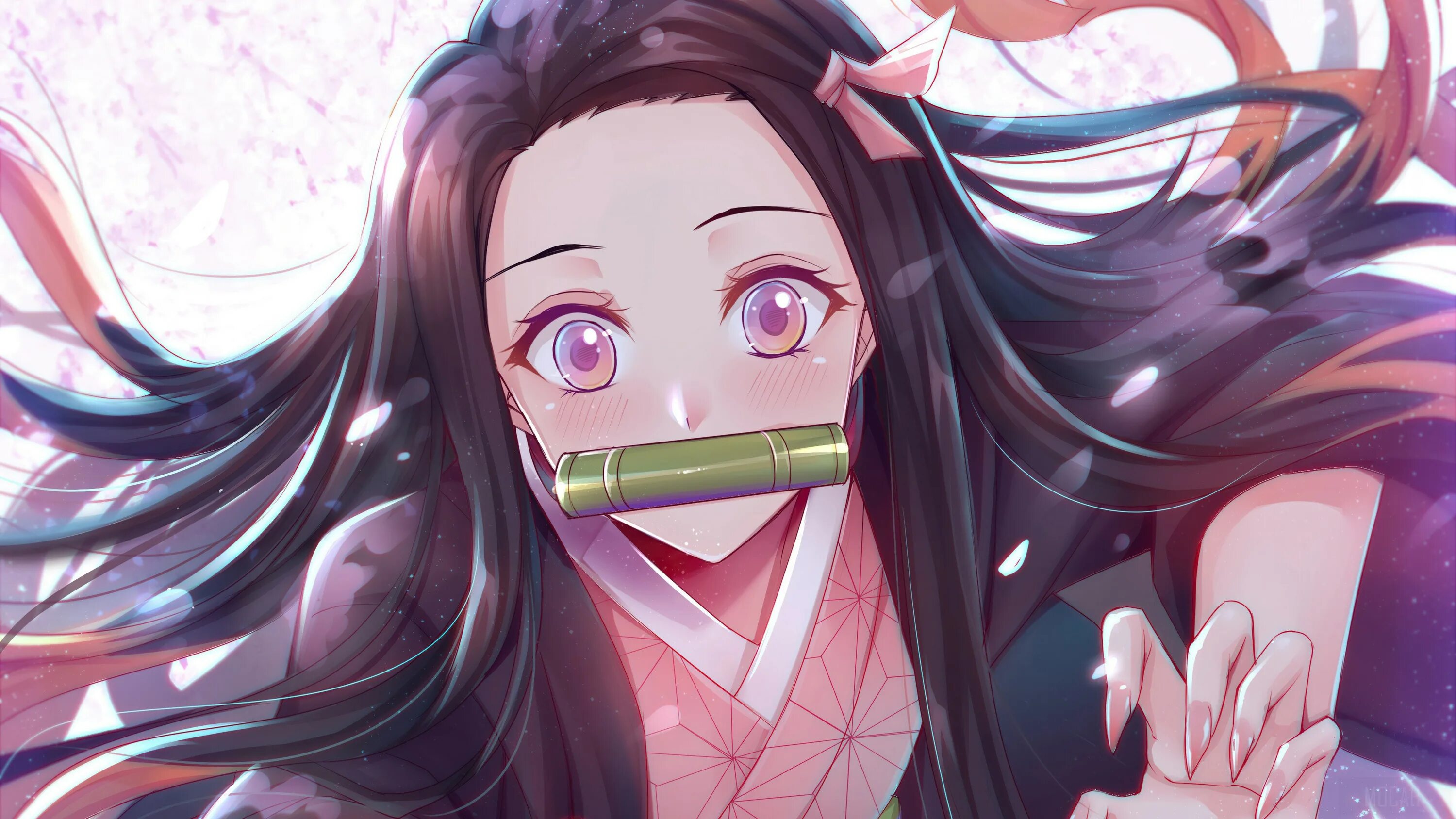 Nezuko relieving tanjiro semidraws. Незуко Камадо. Demon Slayer Незуко Камадо. Ханако Камадо демон. Нецуко клинок рассекающий демонов.