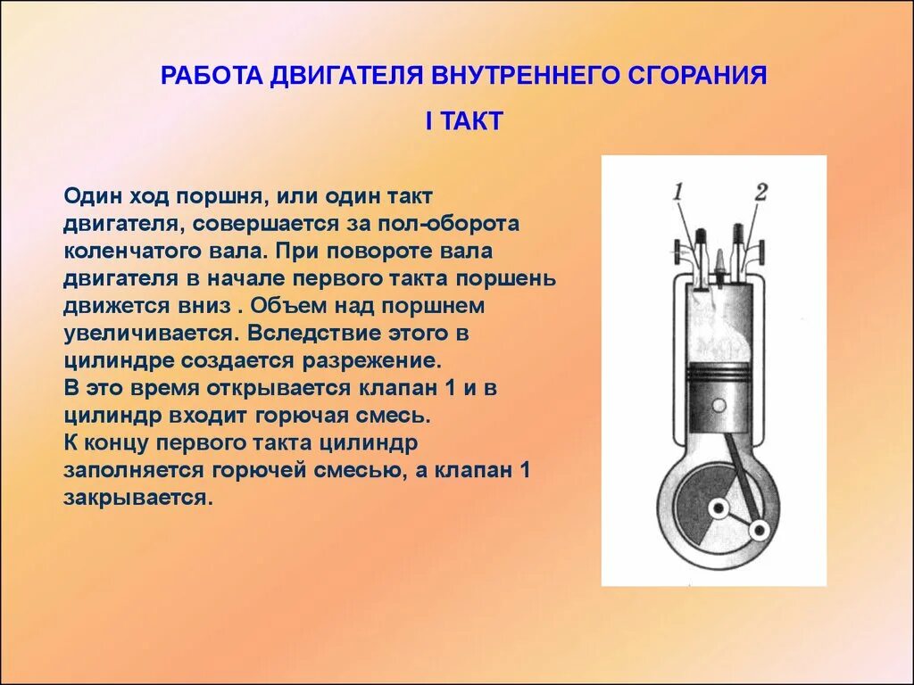 Двигатель внутреннего сгорания применяется. 1 такт двигателя внутреннего сгорания. принцип действия двигателя внутреннего сгорания. первый такт двигателя внутреннего. 1 такт работы двигателя внутреннего сгорания.