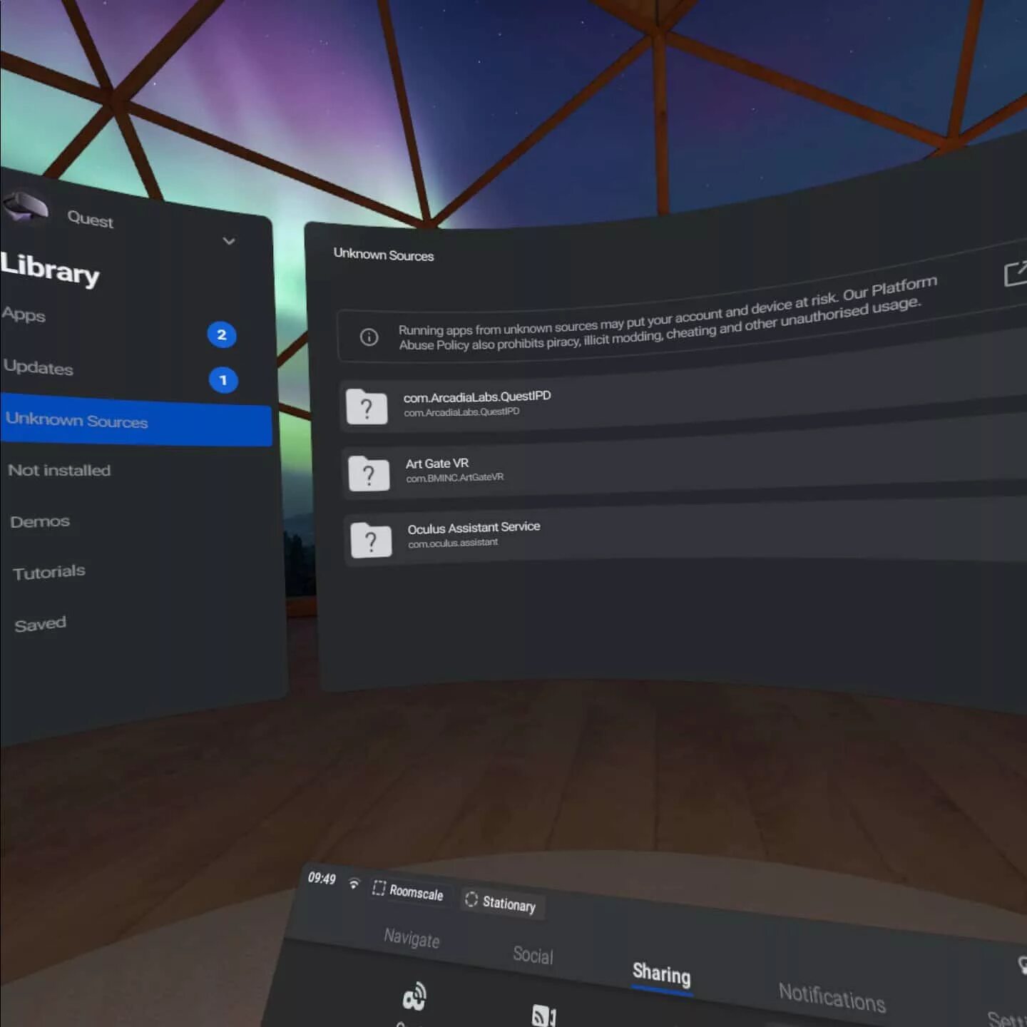 Oculus 2 приложение. Oculus quest неизвестные источники. oculus quest меню. окулус квест 2 неизвестные источники. меню окулус квест 2.