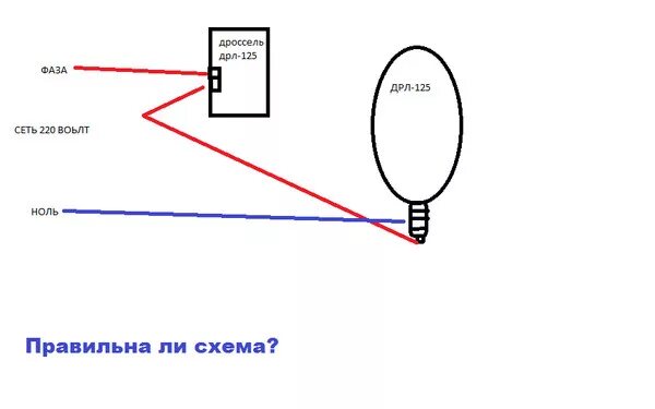 Балласты для газоразрядных ламп. Схема подключения ДНаТ и МГЛ