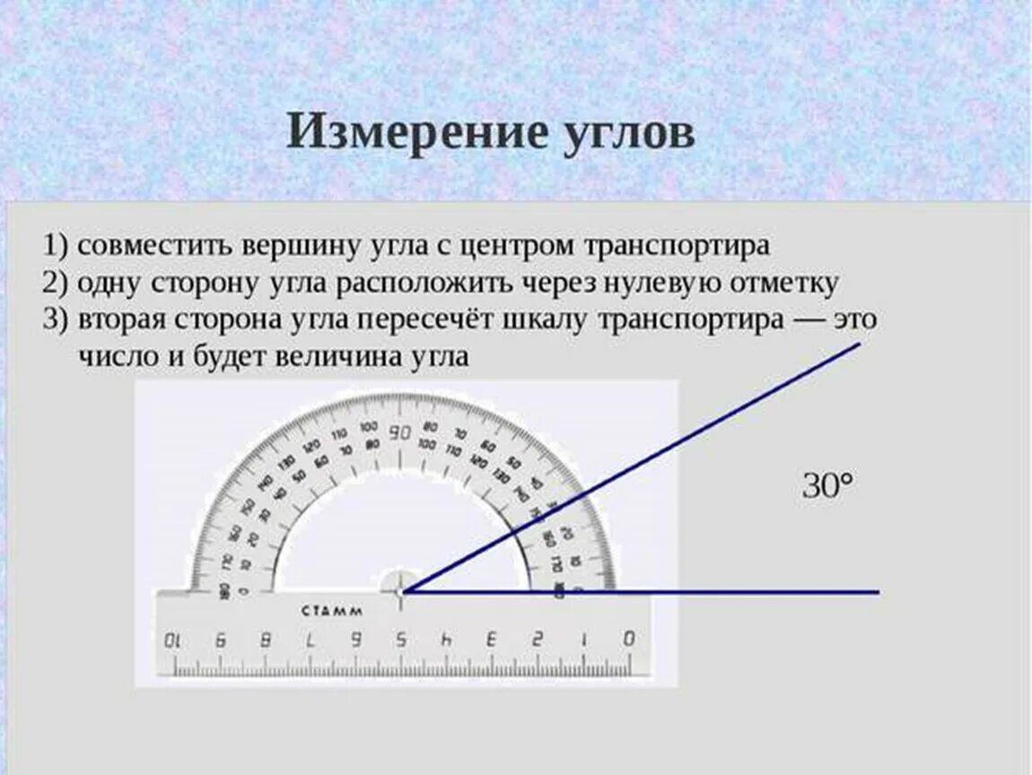 Сколько градусов в верхней. Как измерить угол с помощью транспортира. Как измерить угол транспортиром. Как измерять угол в градусах с помощью транспортира. Как измерить угол транспортиром 5 класс.