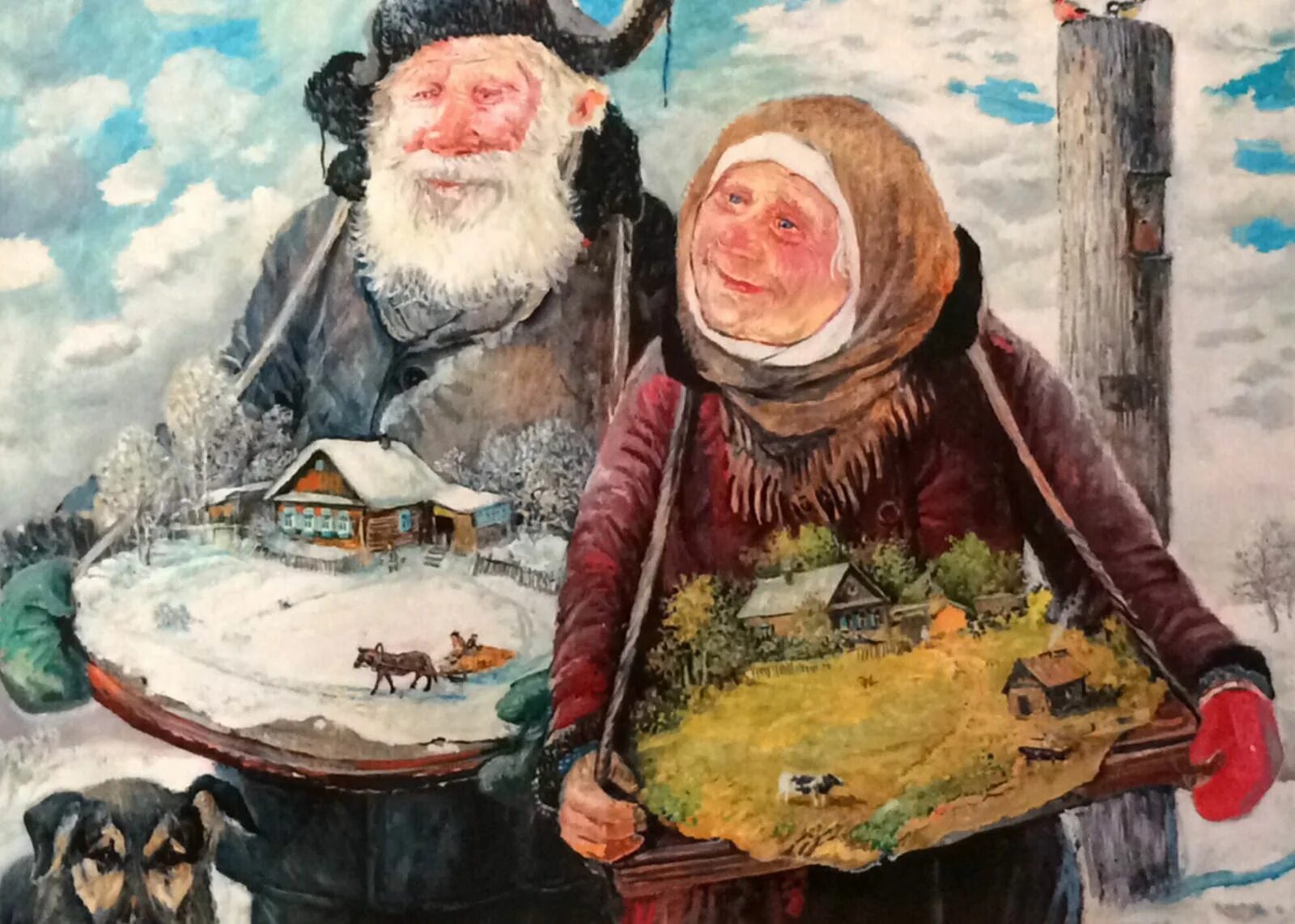 Фотосессия в бане. Анекдот про белую и зеленую зиму. Бабушка и внуки. Банник картина. Банник славянская мифология.