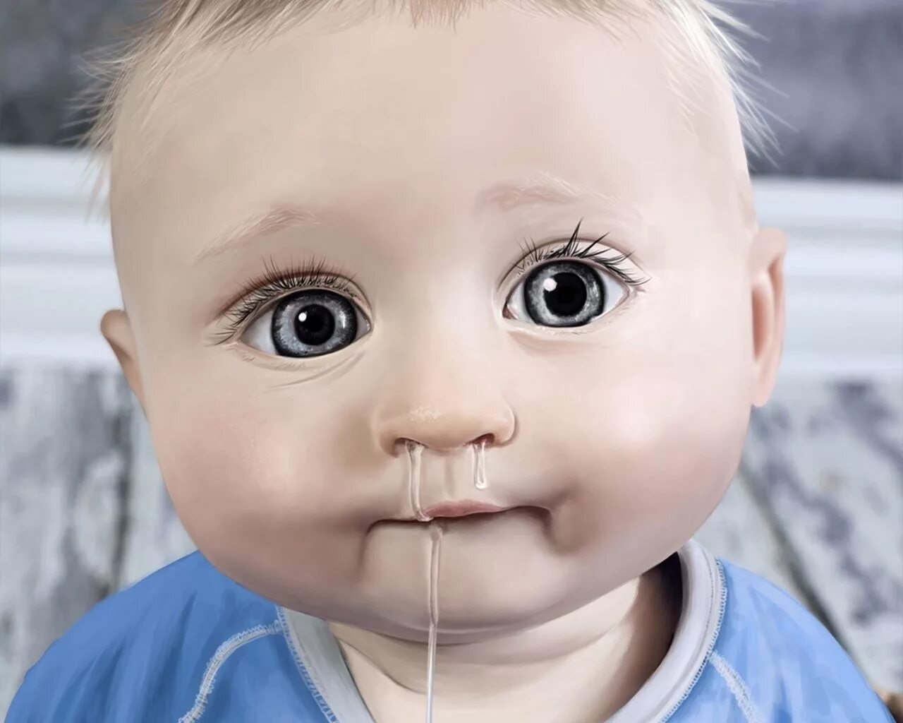 Прозрачная сопля