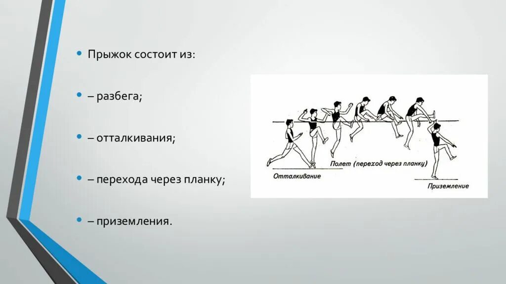 План прыжка в высоту. Прыжок в высоту с разбега способом перешагивание техника выполнения. Отталкивание в прыжках в высоту. Прыжок в высоту с разбега. Техника выполнения прыжка в высоту.