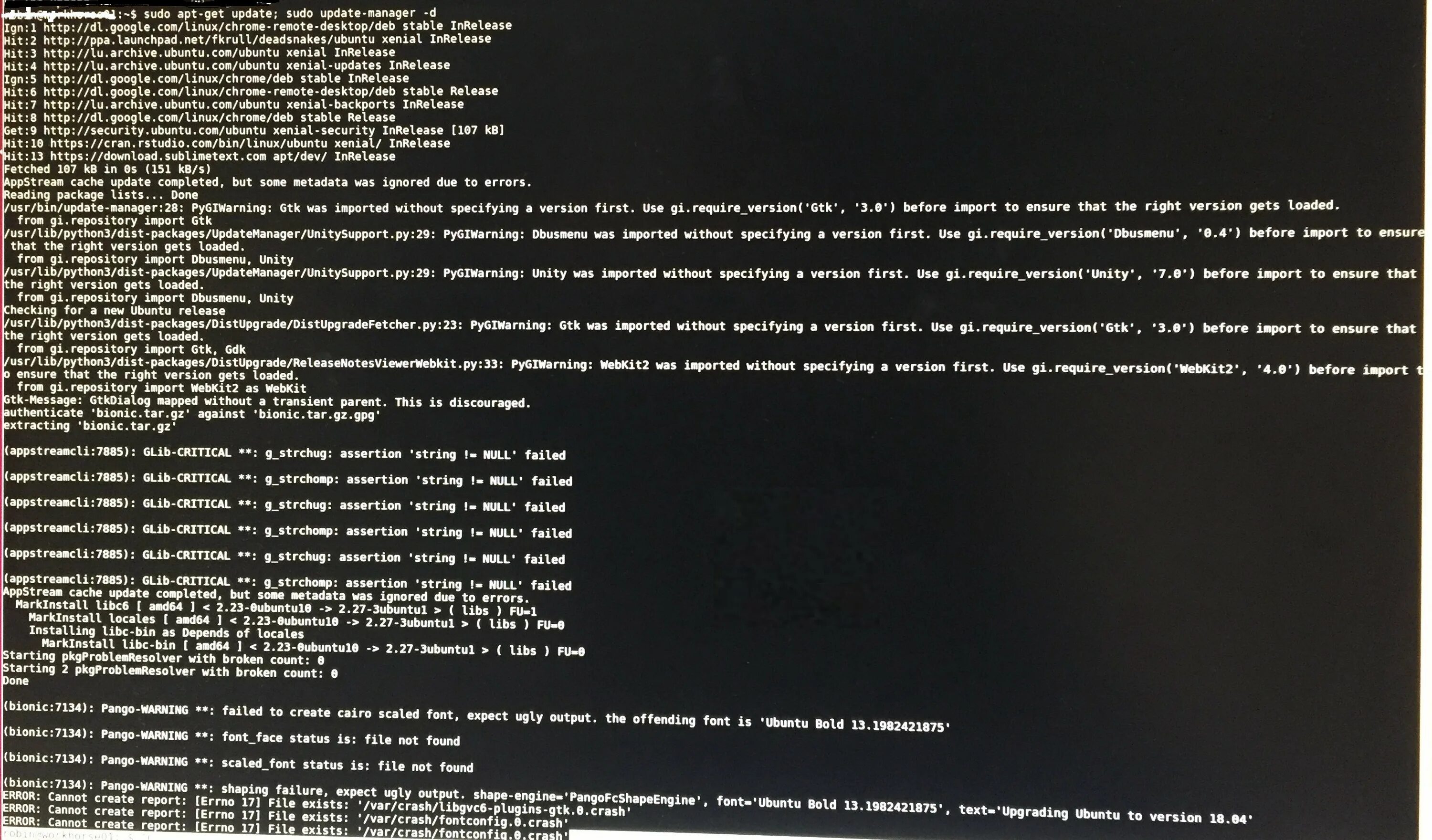 Authentication failure this will reported. Apt Fix broken install Ubuntu. Package install Error: failure [install_failed_insufficient_Storage]. Cannot error 5