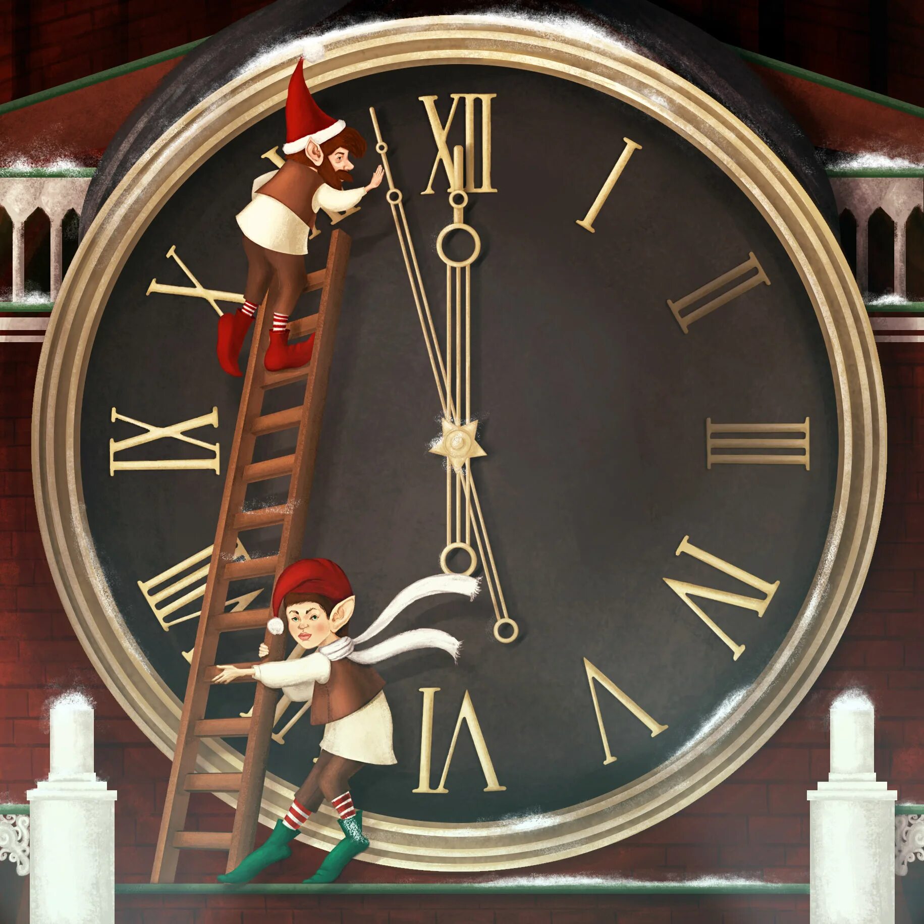 Сказочные часы. Сказочные новогодние часы. Волшебные сказочные часы. Часы из Щелкунчика.