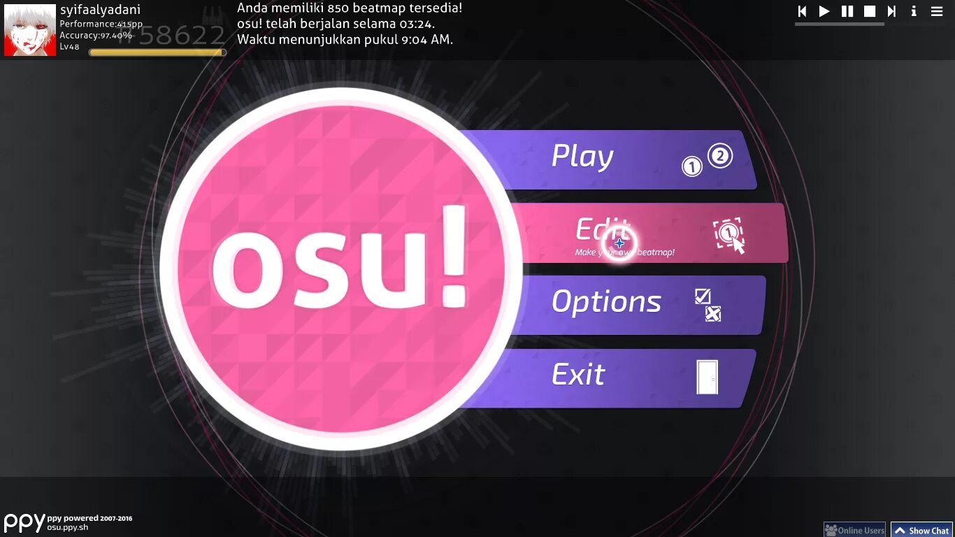 Осу обзор. Osu. osu игра. osu ритм игра. осу интерфейс.