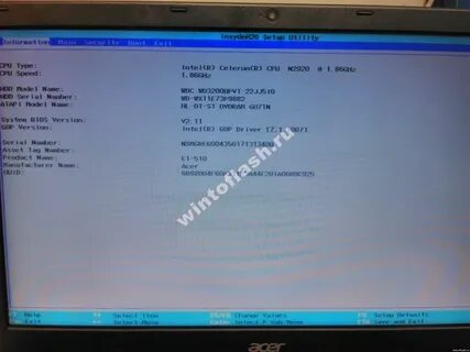 Acer aspire 3 установка с флешки