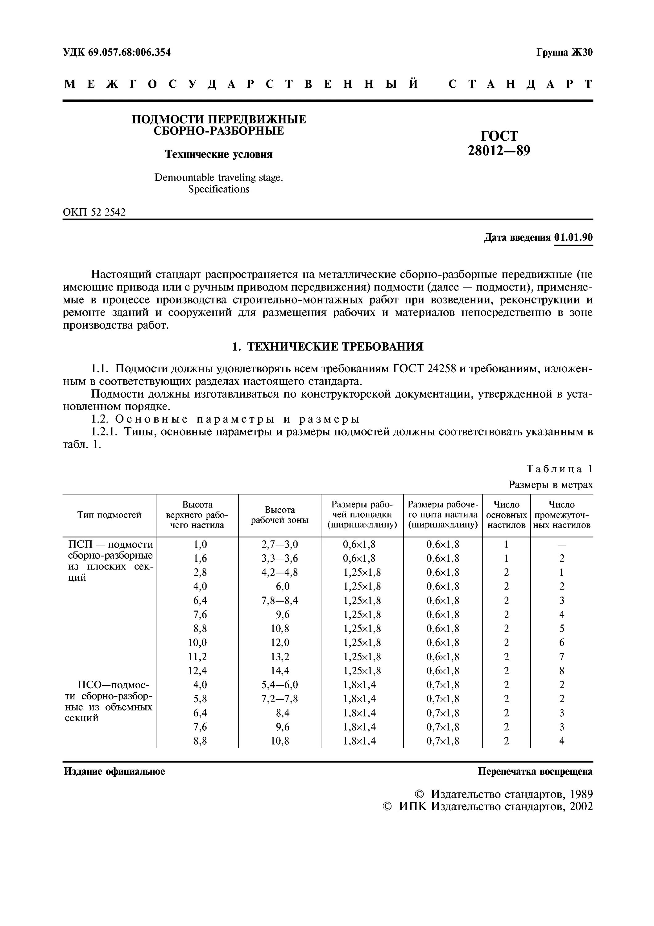 Гост 24258 статус. Подмости ГОСТ 28012. Подмости сборно-разборные технические условия. Подмости ипрс чертежи. Размеры подмостей ГОСТ.