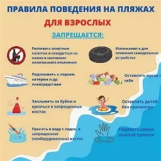 Правила поведения во время купания