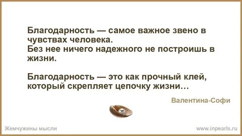 Благодарность жизненный опыт