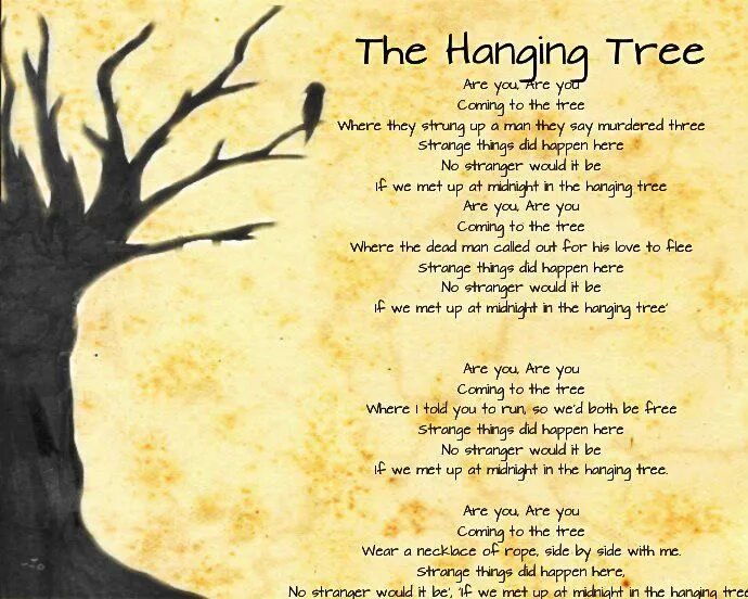 Hanging Tree текст. Дерево висельника текст.