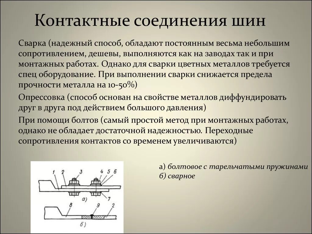 Переходное сопротивление соединения. Переходное сопротивление контактных соединений. Переходное сопротивление болтовых контактных соединений. Контактное переходное сопротивление шина шина. Контактные соединения шин.