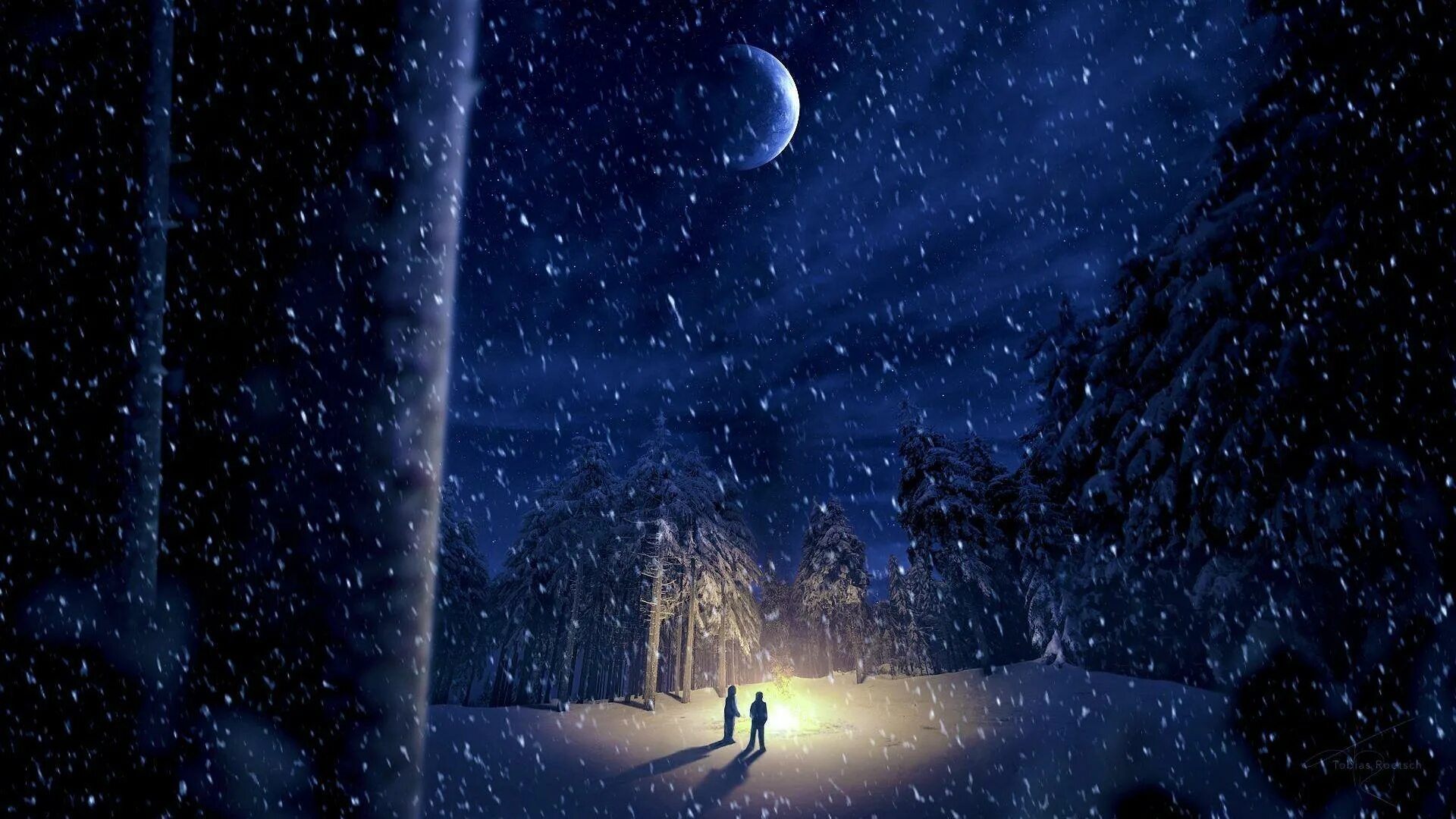 Светит холодная луна. Зимняя ночь. Снег ночью. Зимнее звездное небо. Зимнее ночное небо.