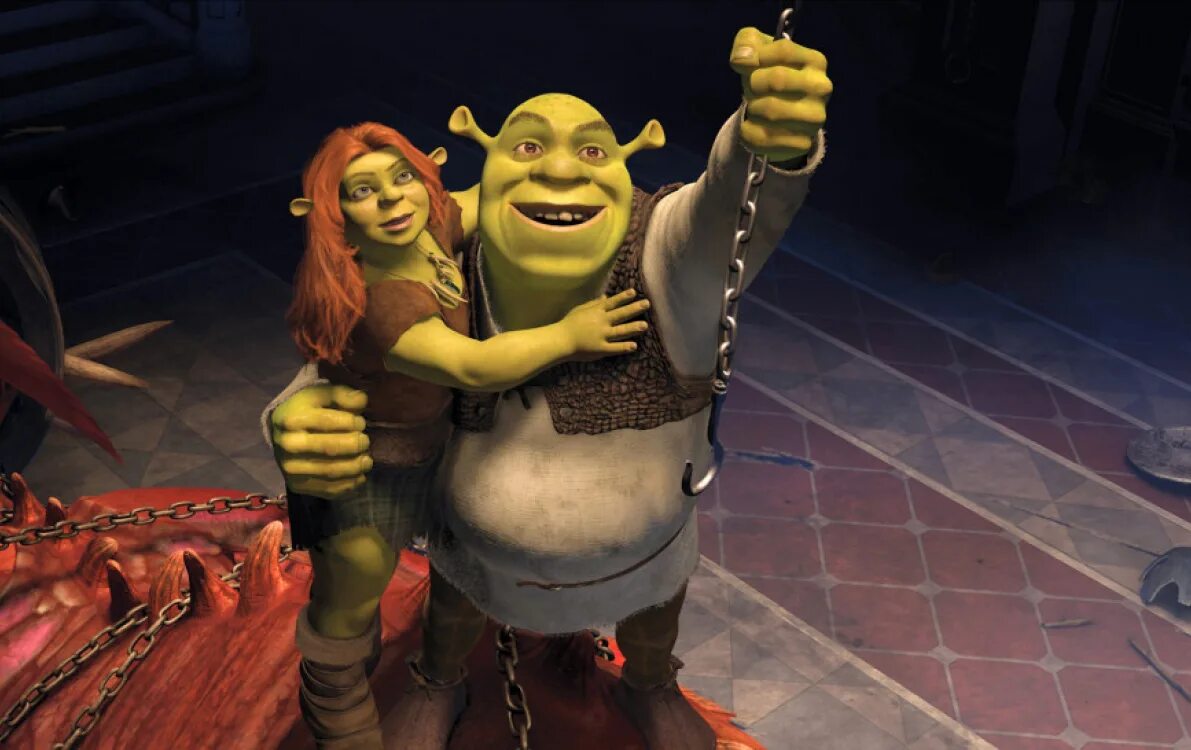 Шрек и Фиона. Шрек 4 Фиона. Shrek Forever after (Шрэк навсегда) (2010).