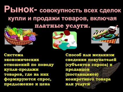 Как называется рынок товаров и услуг