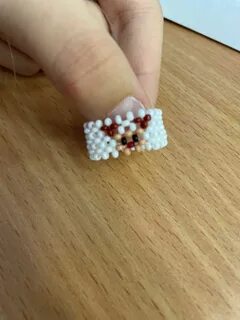 Новогодние кольца из бисера