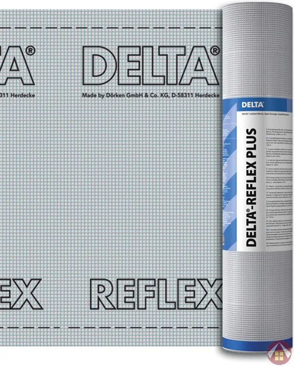 Пароизоляционная пленка Delta Reflex. Delta-Reflex пароизоляционная плёнка с алюминиевым рефлексным слоем, SD=150 М. Пароизоляционная пленка Дельта рефлекс. Пароизоляция - пленка Delta Reflex.