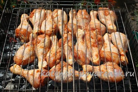 Курица на мангале целиком на решетке рецепт