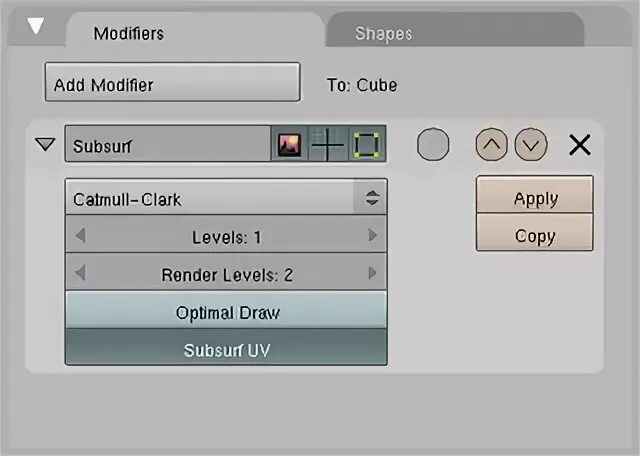 Add modify. Add modifier. subsurf. modifiers. blender panel layers.