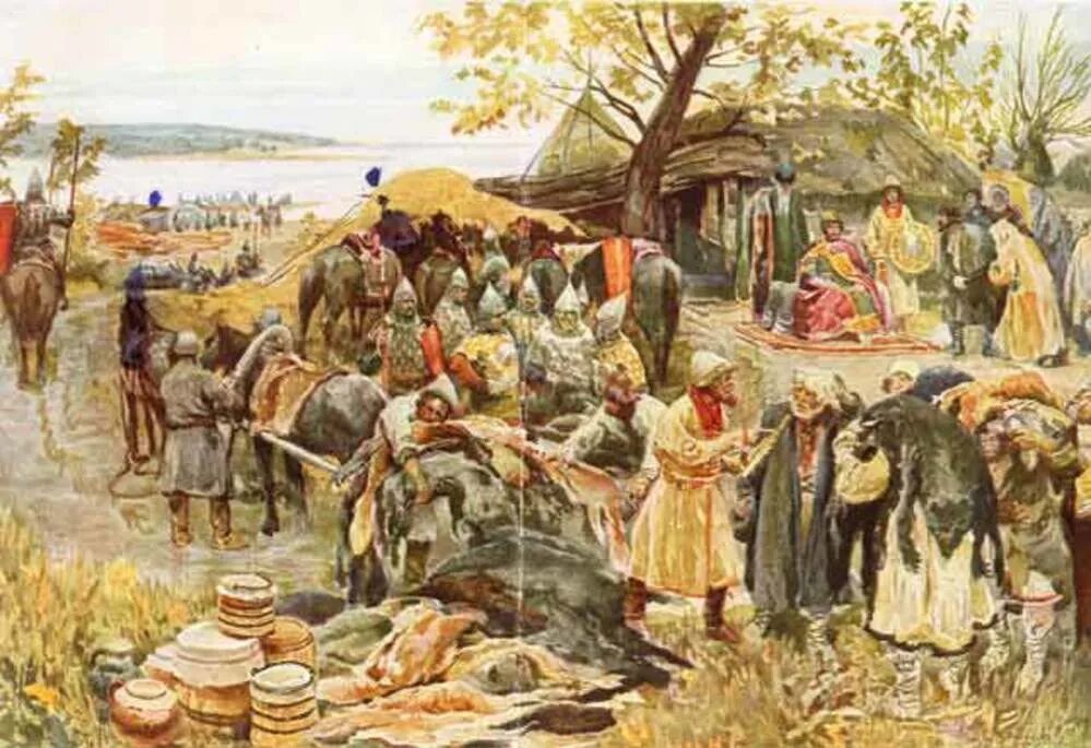 Полюдье это в древней руси. Деревенский адвокат брейгель. Средневековая деревня оброк в средневековье. Сбор дани в древней руси. Ростовщик живопись.