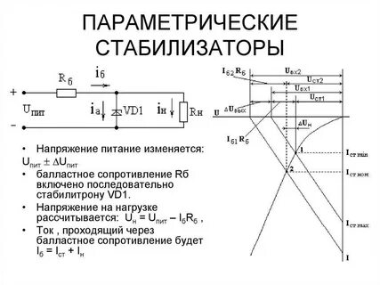 Стабилитрон параметрический стабилизатор