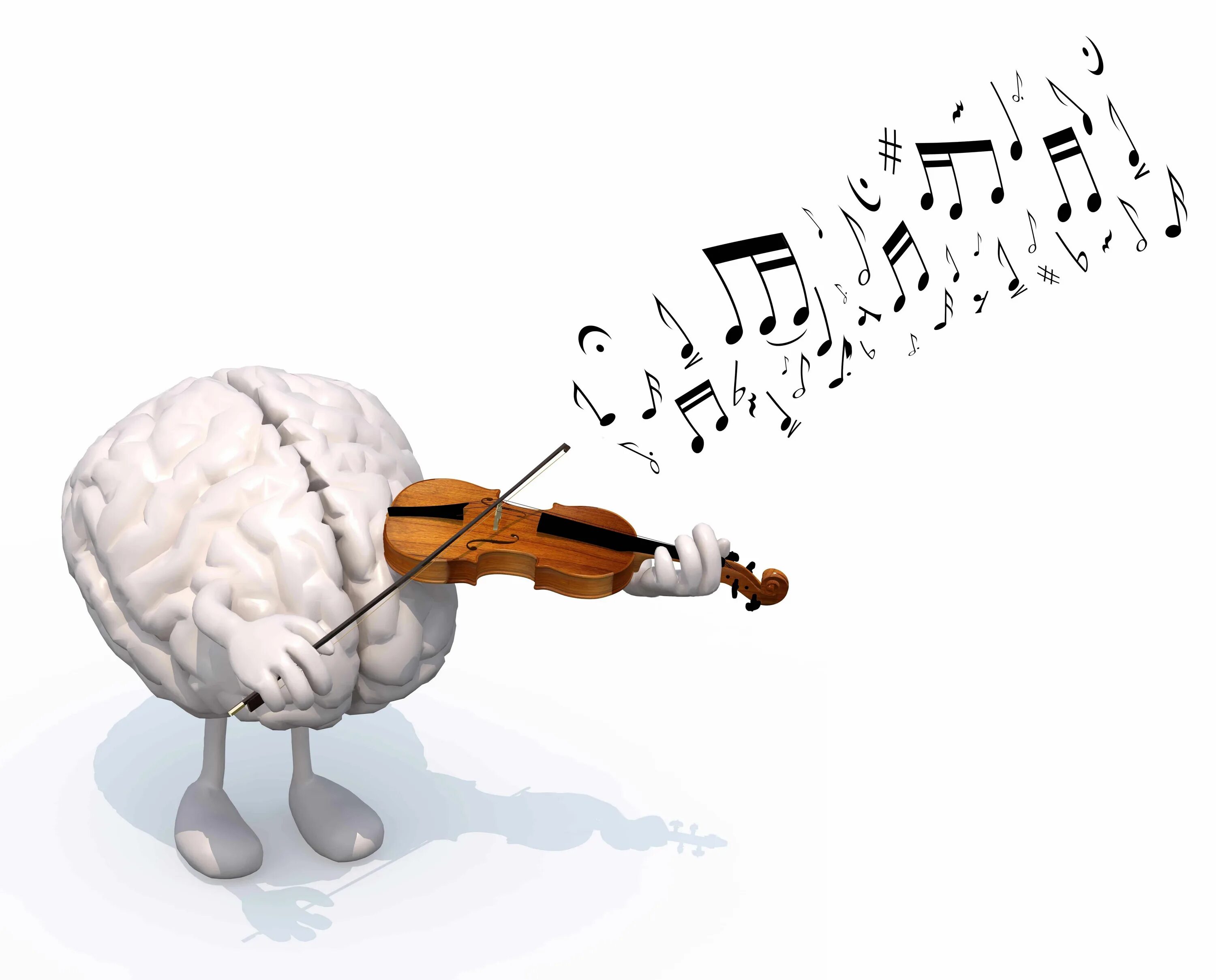 Песни про мозг. Мозг и музыкальные инструменты. Мозг и Ноты. Скрипка и мозг. Влияние музыки на мозг иллюстрации.