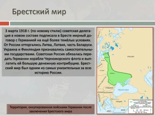 Брестский мир 1918 участники. Брест-Литовский Мирный договор 1918 условия.