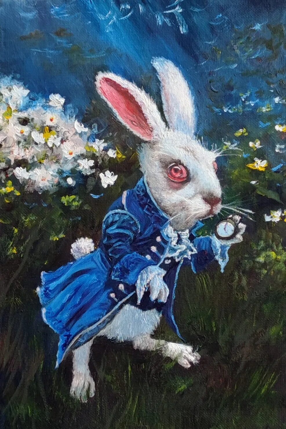 Заяц живопись. Мартовский кролик. Мартовский заяц. Мартовский заяц с цветами. День мартовского зайца