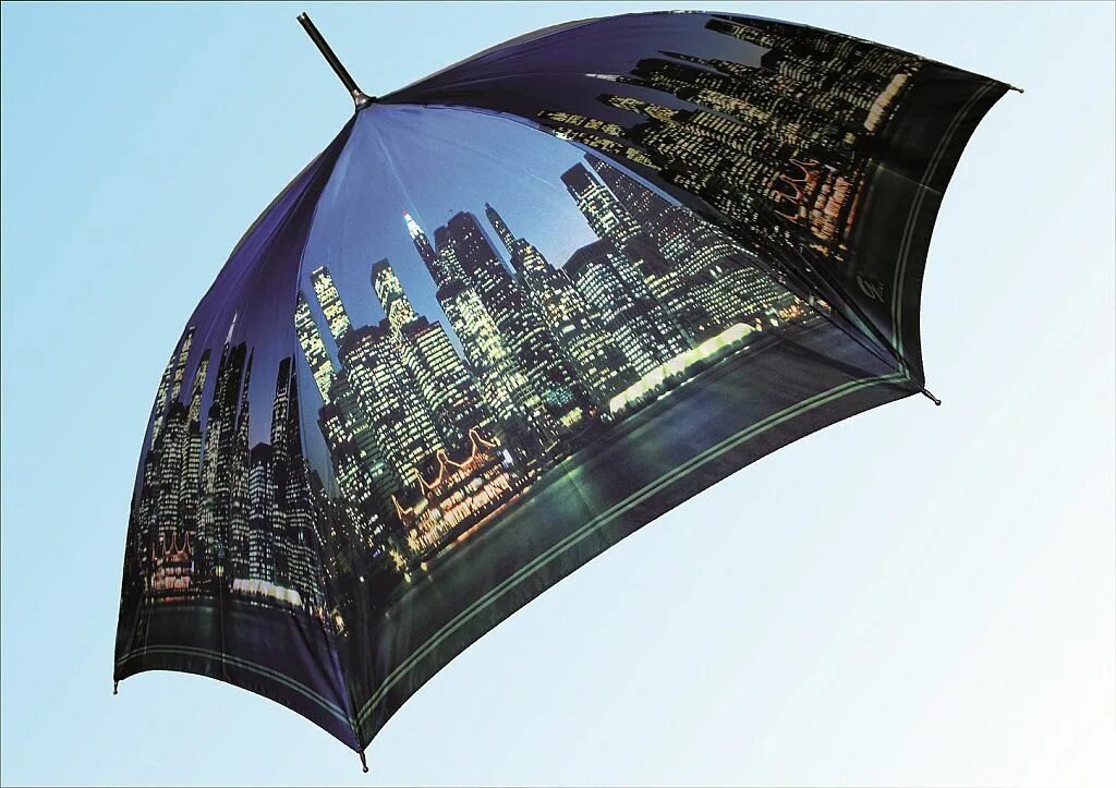 Зонтик г. Зонт. Женский зонт. Зонт с городом. Зонт с рисунком города.