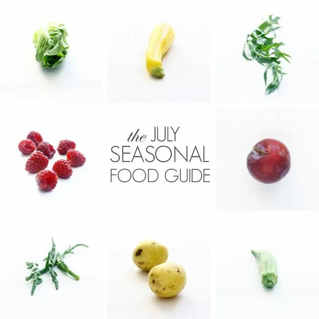 Seasoned food. Seasonal food. Food Guide. Food Seasonal proposal.