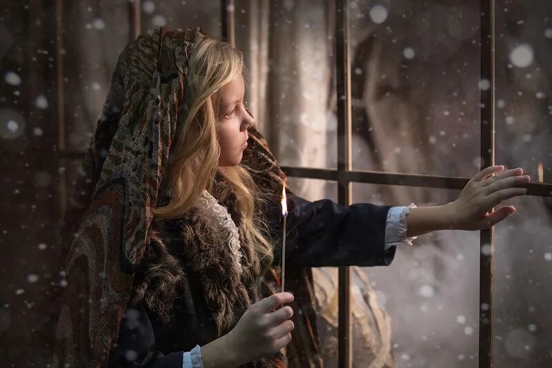 Произведения девочка со спичками. Девочка со спичками. девочка со спичками иллюстрации.
