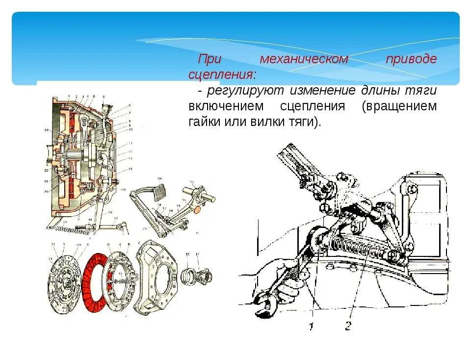 Работа сцепления трактора. Сцепление трактора МТЗ 80. Муфта сцепления МТЗ 80 составные части. Привод сцепления т-150к. Привод выключения сцепления трактора т 150.