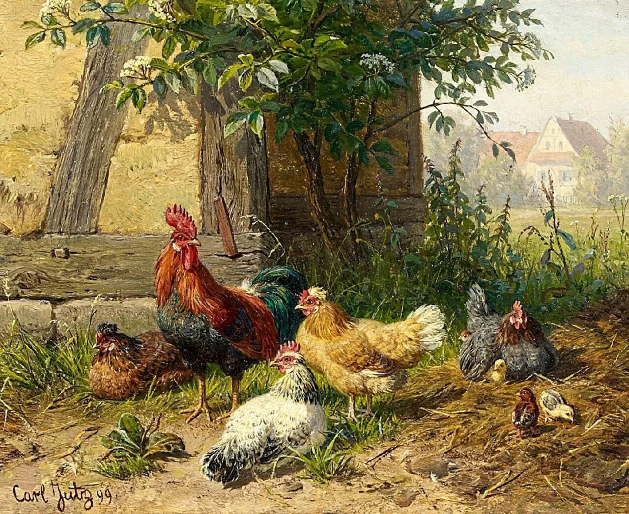 Картины с курами. Художник carl jutz. немецкий художник карл ютц (carl jutz, 1838-1916). carl jutz птичий двор. карл ютц carl jutz, картины уток.